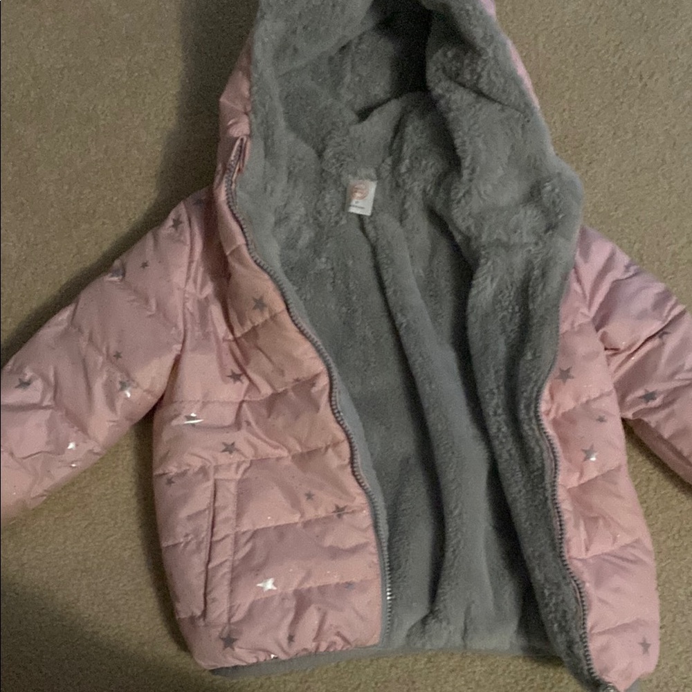 Pink Star Kids Jacket with Hood